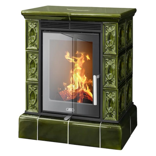 Kachlová kamna ABX Helvetia exklusive kachlový sokl, Zelená